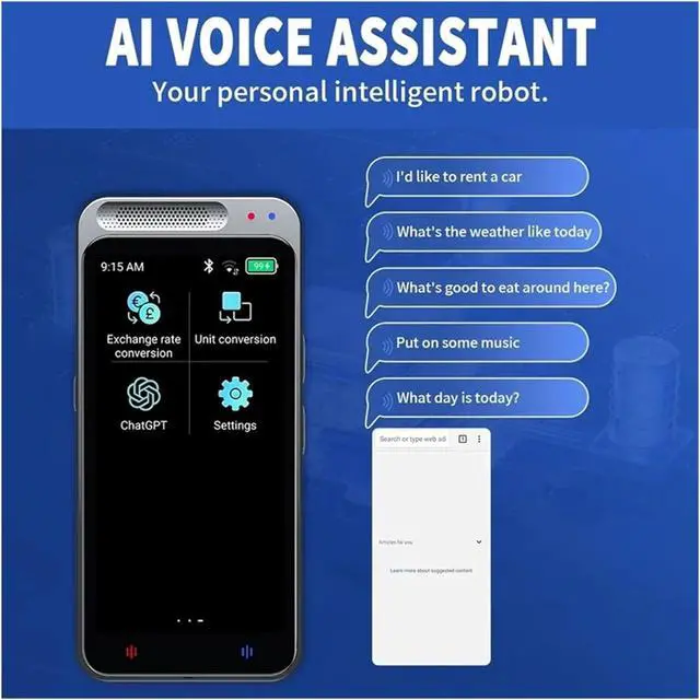 Alt view image 2 of 7 - Language Translator Device, 1 PCS Portable Translator Smart Voice Translation Support 138 Language Offline in Real Time Photo Translate Machine for Business Learning Travel
