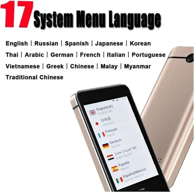 Alt view image 4 of 7 - Language Translator Device, Translator Device 137 Languages, Real-time Voice Recording, Text Translate Machine