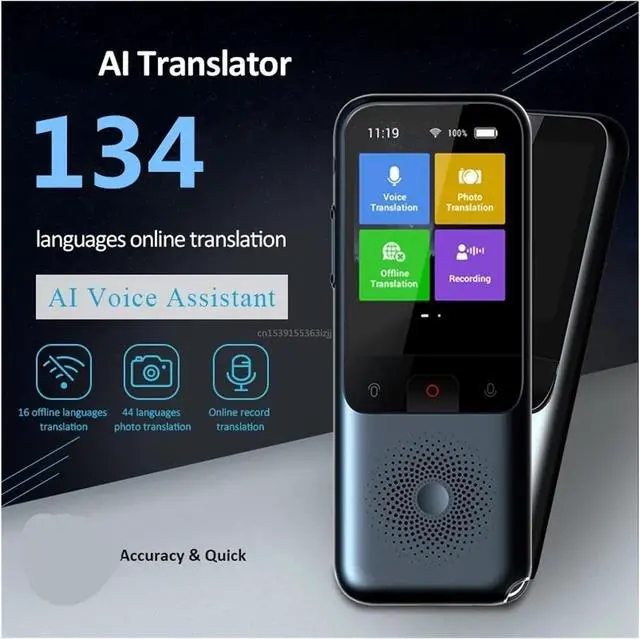 Alt view image 2 of 7 - Language Translator Device, Portable Smart Voice Translator 134 Languages Real-time Sp Interactive Offline Translation Machine Business Travel for Business Learning Travel