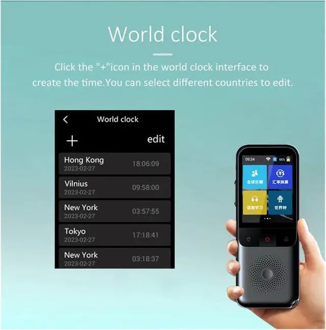 Alt view image 7 of 7 - Language Translator Device, Portable Smart Voice Translator 134 Languages Real-time Sp Interactive Offline Translation Machine Business Travel for Business Learning Travel