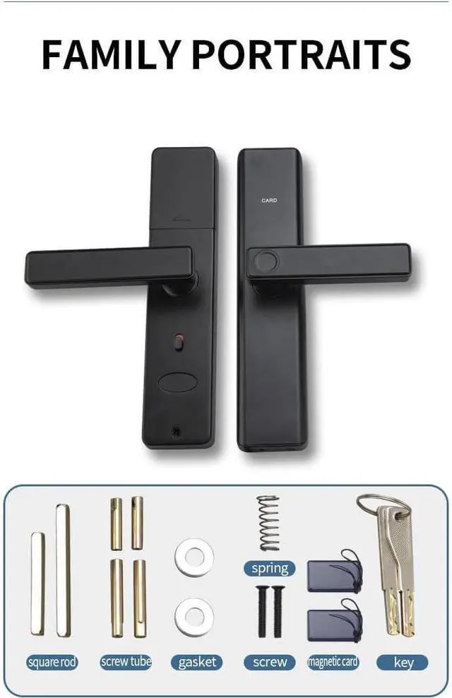 Alt view image 4 of 7 - Smart Lock Fingerprint Door Lock with Touch Screen Password Electronic Locks, (No APP Control)