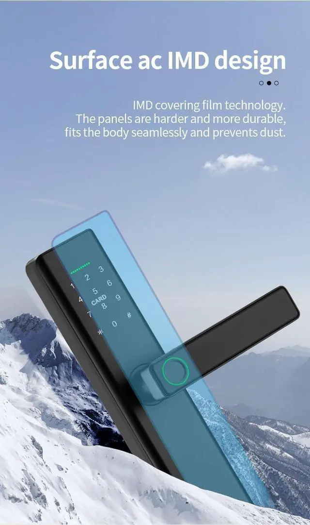 Alt view image 7 of 7 - Smart Lock Fingerprint Door Lock with Touch Screen Password Electronic Locks, (No APP Control)