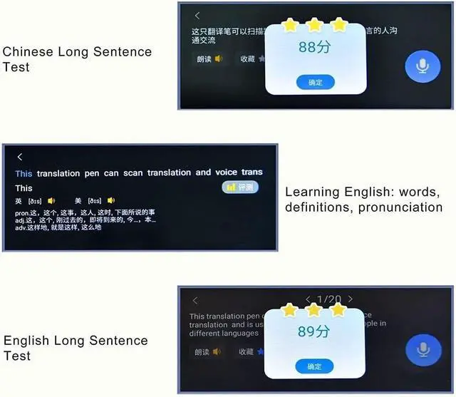 Alt view image 6 of 7 - Language Translator Scanning Dictionary Pen, 3.5" Touchscreen Translation Reading 116 Languages, Offline/WiFi, Voice/Text Scan, for Study & Travel