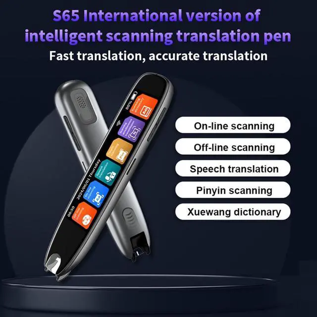 Alt view image 6 of 7 - Scan Translator Pen with 3.69 Inch IPS Touch Screen, 142 Languages Smart Scan Reader Pen Support Text to Sp, 1GB + 8GB Language Translator Smart Pen