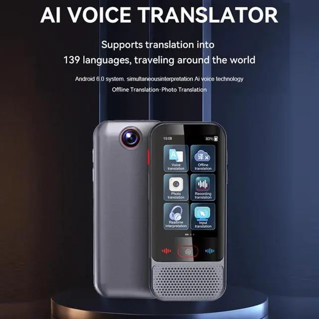 Alt view image 3 of 7 - Language Translator Device, Instant Two Way Translator Device with 139 Languages, Support Offline Translation, Simultaneous Translation Device for Travel