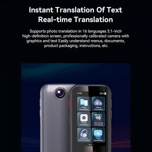 Alt view image 4 of 7 - Language Translator Device, Instant Two Way Translator Device with 139 Languages, Support Offline Translation, Simultaneous Translation Device for Travel