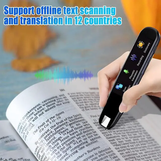 Alt view image 3 of 7 - Translator Pen Scan Translator Pen Online 112 Language Scan Reader Pen for Dyslexia Portable Translator Multifunctional rts Sp & Scan to Text for Meetings, Learning, Travel