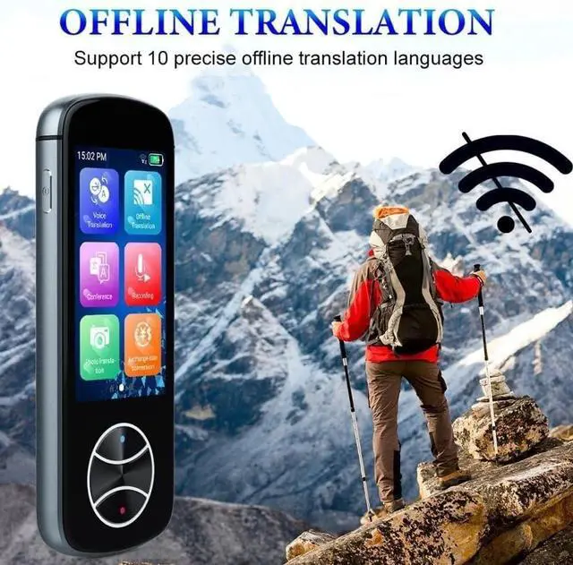 Alt view image 3 of 7 - V10 Intelligent Voice Translator with 3 HD Screen, Real-Time Translation in 138 Languages, 74 Languages Photo Translation, Offline Support for 18 Portable AI