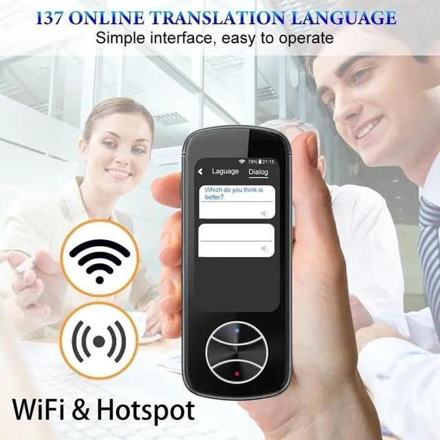 Alt view image 4 of 7 - V10 Intelligent Voice Translator with 3 HD Screen, Real-Time Translation in 138 Languages, 74 Languages Photo Translation, Offline Support for 18 Portable AI