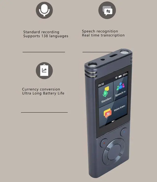 Alt view image 3 of 7 - Language Translator Device Portable Translator Time 138 Languages Support Offline 2 Way Translation Device with 2.4 Inch Touchscreen for Travel Study