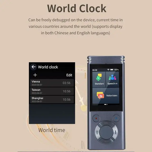 Alt view image 2 of 7 - Language Translator Device Portable Translator Time 138 Languages Support Offline 2 Way Translation Device with 2.4 Inch Touchscreen for Travel Study