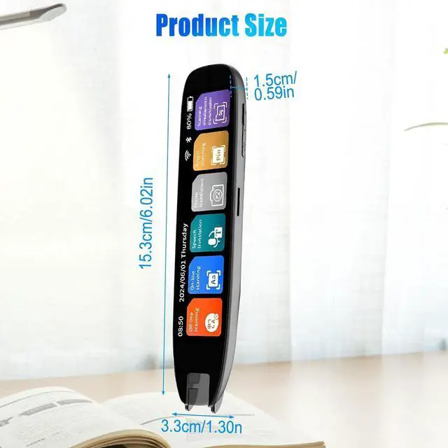 Alt view image 7 of 7 - Upgrade Scan Translator Pen, Online 142 Language Scan Reader Pen with 3.71inch Touchsn, Real Time Scan Reading Pen for Dyslexia, Offline 10 Languages Scanning Translation, Photo Translation