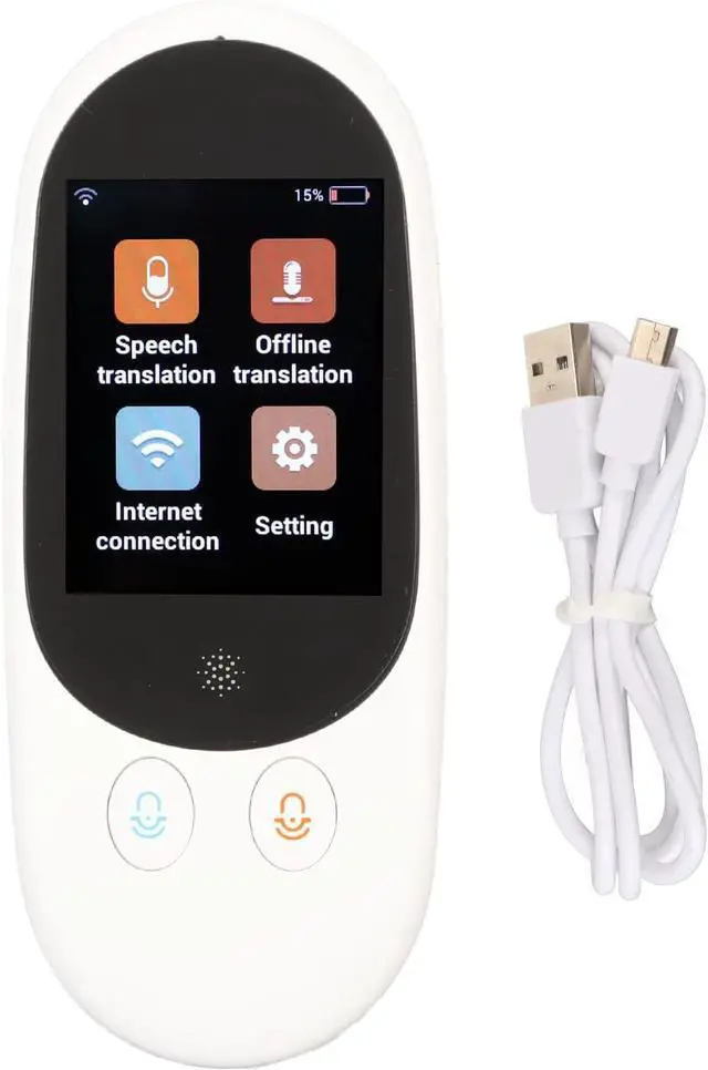 Alt view image 7 of 7 - Language Translator Device, Portable Voice Instant Translation, 2.4inch LCD Touch Sn, rt 126 Different Languages Accents, Online Offline, for Travel Business Learning