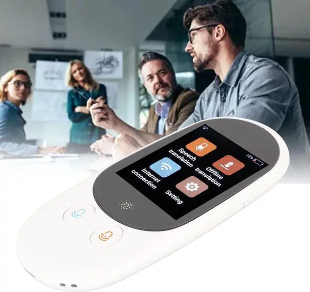 Alt view image 5 of 7 - Language Translator Device, Portable Voice Instant Translation, 2.4inch LCD Touch Sn, rt 126 Different Languages Accents, Online Offline, for Travel Business Learning
