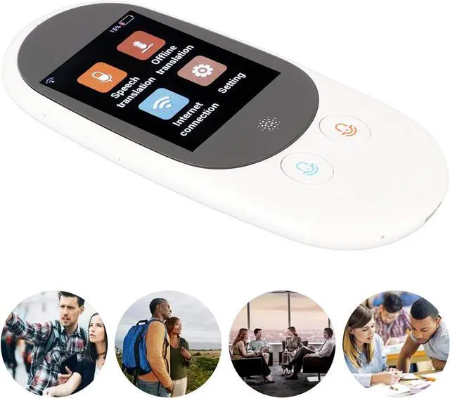 Alt view image 6 of 7 - Language Translator Device, Portable Voice Instant Translation, 2.4inch LCD Touch Sn, rt 126 Different Languages Accents, Online Offline, for Travel Business Learning