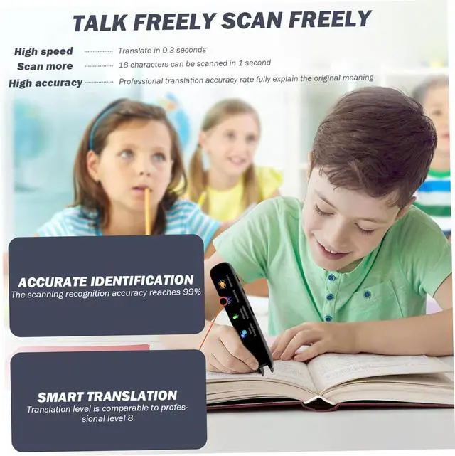 Alt view image 6 of 7 - Translation Pen, 3-in-1 Online/Offline/Voice Translator Pen with Electronic Dictionary and Recording, HD Multi-Language Translator Device for Shopping, Ordering, Traveling Translation