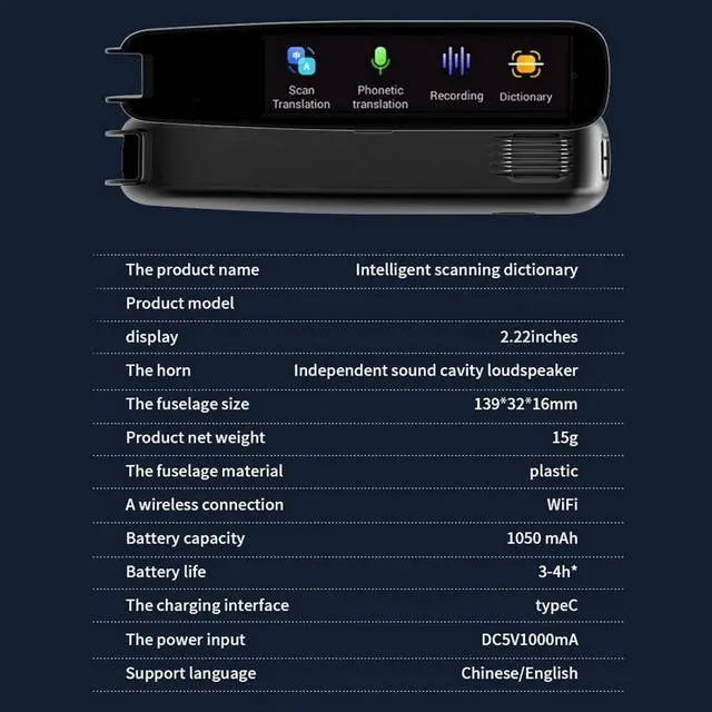 Alt view image 5 of 7 - Multi Language Scan Translation Pen with Extensive Words Database Accuracy for Global Communication Language Learning Daily Activities