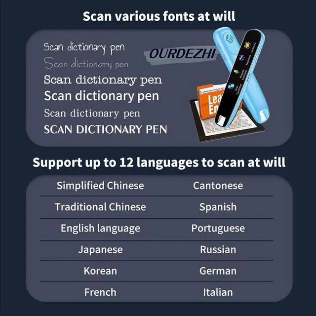 Alt view image 4 of 7 - Lexipen Scanning Translation Pen for Students,112 Language Translation Scanning Reading Pen, Multipurpose Language Translator Pen