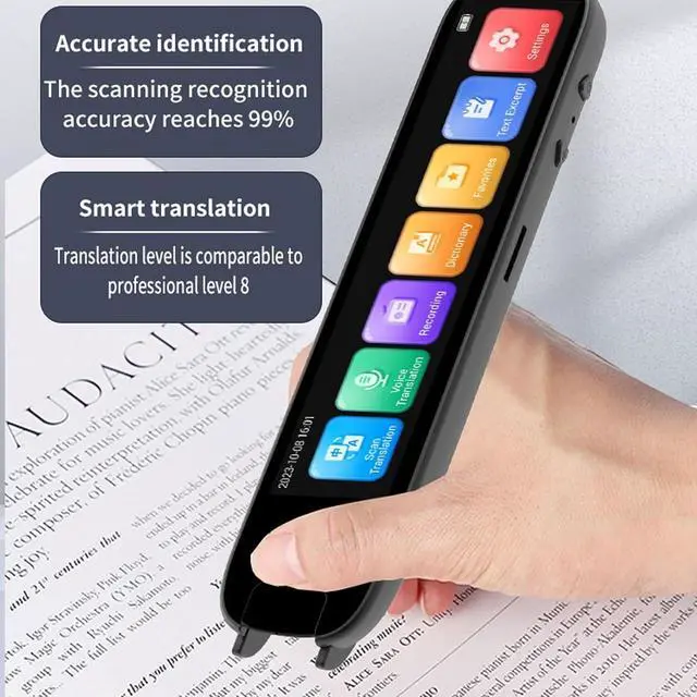 Alt view image 6 of 7 - plplaaoo Scan Translator Pen 3.71 Inch Screen 112 Languages Translation Dictionary Pen for Business Travel Students Learning