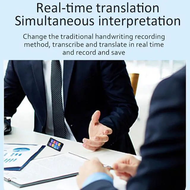 Alt view image 5 of 7 - Language Translator Device, Multifunctional Portabl Translator, rt WiFi Hotspot Online Offline,Photo Translation, Built in MP3 Player, Black