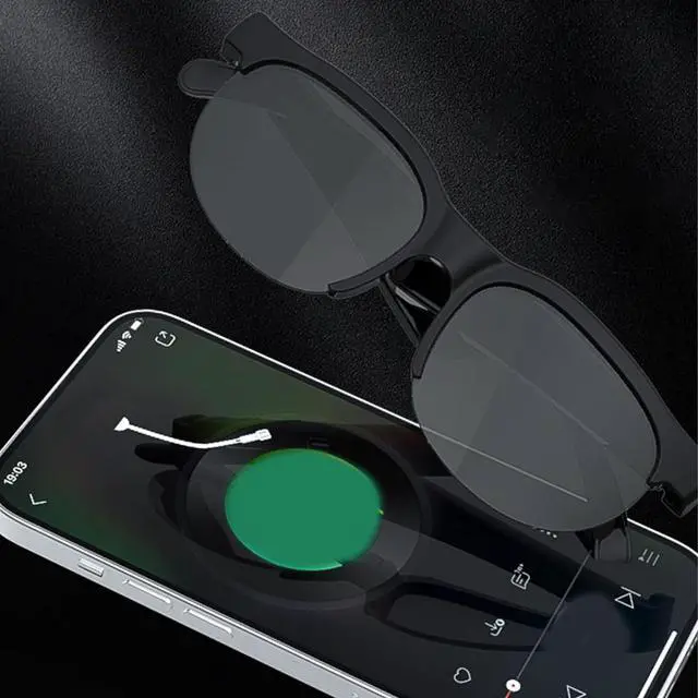 Alt view image 4 of 7 - Smart Translator Glasses, Translation Sunglasses with Bluetooth 5.3, 144 Languages, 97% Accuracy Rate, Dual HD Microphones