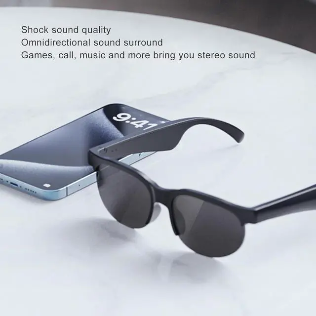 Alt view image 5 of 7 - Smart Translator Glasses, Translation Sunglasses with Bluetooth 5.3, 144 Languages, 97% Accuracy Rate, Dual HD Microphones
