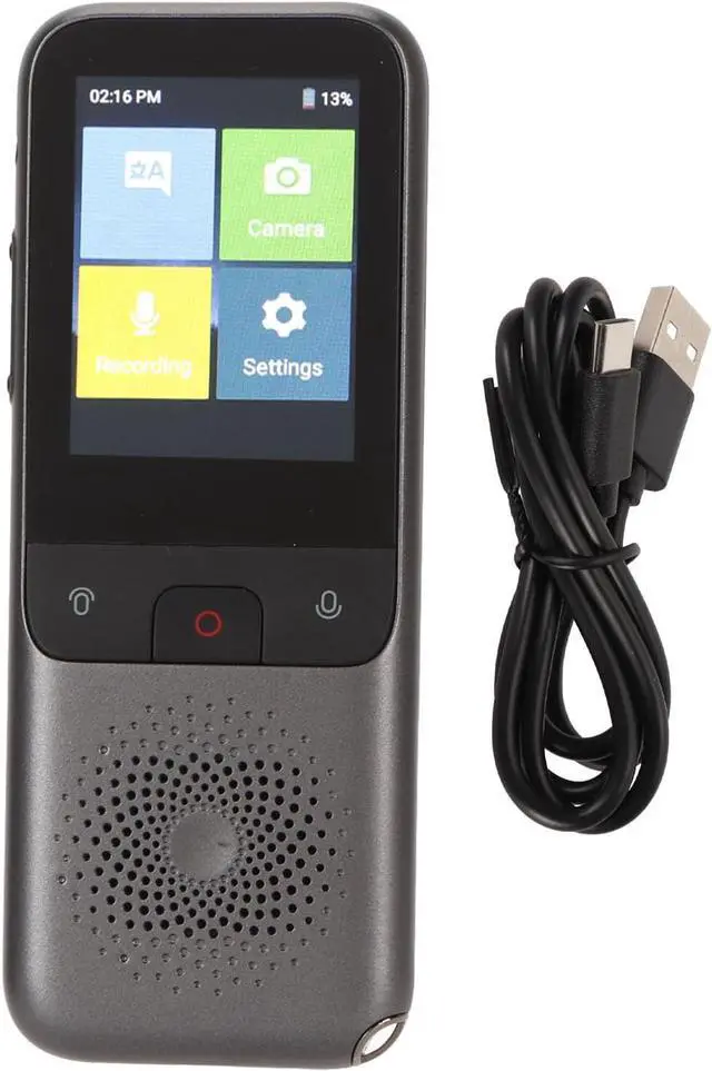 Alt view image 7 of 7 - Language Translator Device, Portable Smart 2.4 Inch Translation Device, AI Voice Translator, Online Offline Languages Translator for Travel Business
