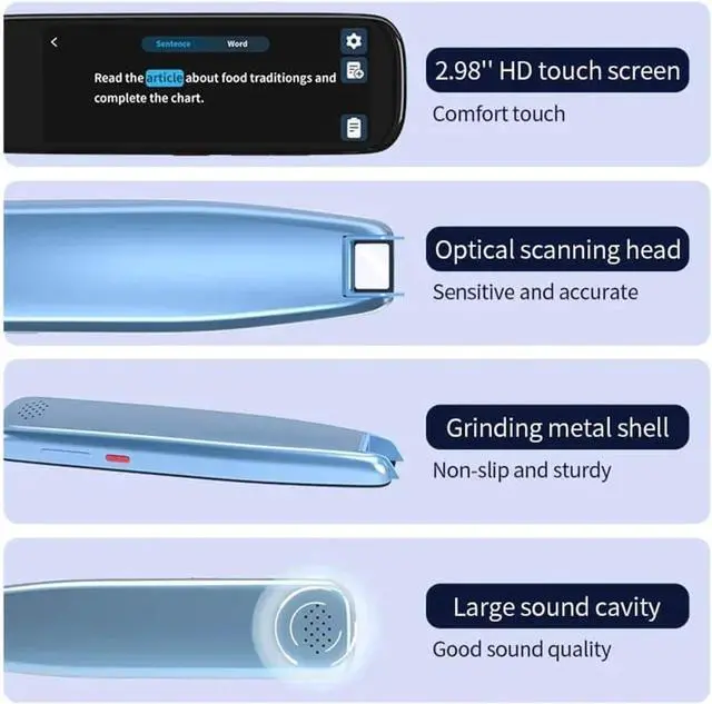 Alt view image 2 of 6 - Language Translator Device, Offline Translation Pen for Teacher Student Dictionary English ligent Scanning Point Reading Languages Translator Pen for Business,Study & Travel