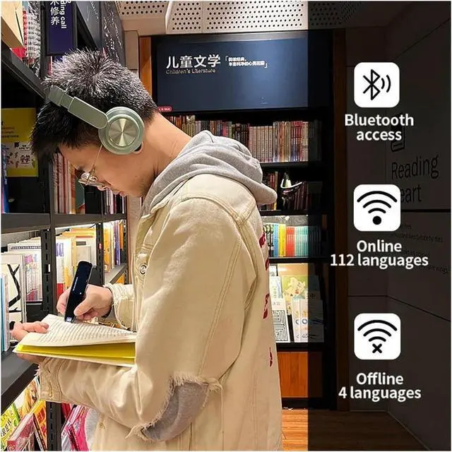 Alt view image 4 of 6 - Language Translator Device, Offline Translation Pen for Teacher Student Dictionary English ligent Scanning Point Reading Languages Translator Pen for Business,Study & Travel
