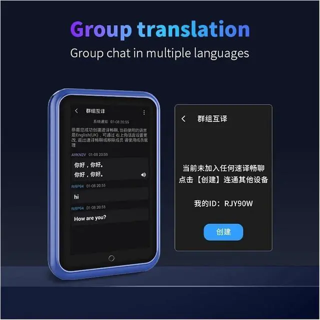Alt view image 4 of 7 - Language Translator Device, Translator 4G Full Netcom SIM Card WiFi ligent Real Time 138 Language ChatGPT Smart AI Voice Photo Translation for Business Learning Travel