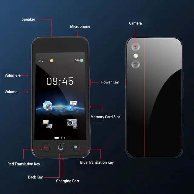 Alt view image 6 of 7 - Yoidesu Offline Language Translator Device, 142 Languages Two Way Real - Time Voice Translation, Recording & Photo AI Translator for Business Learning Travel