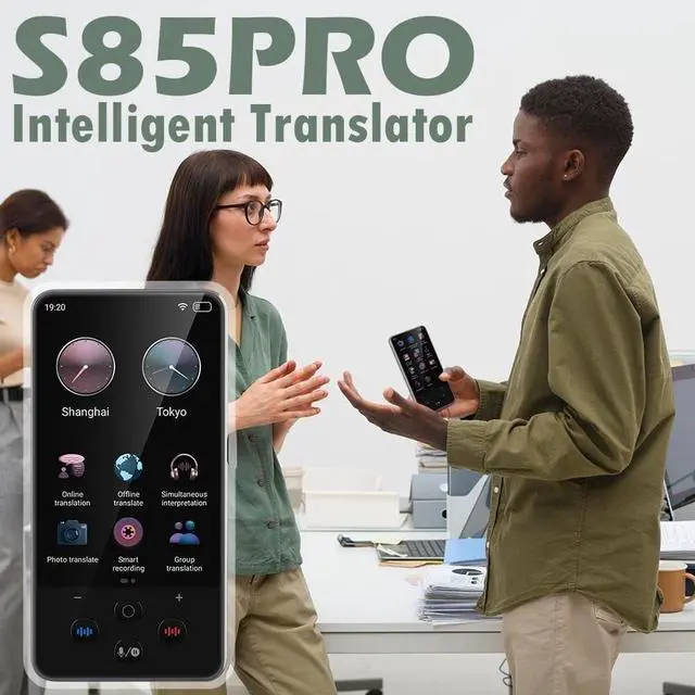 Alt view image 4 of 7 - Pro Portable Audio Translator Device with AI, Real-Time Voice & Photo Translation in 138 Languages, Offline Support, 3.0" HD Screen, Long Battery Life for Travel Study