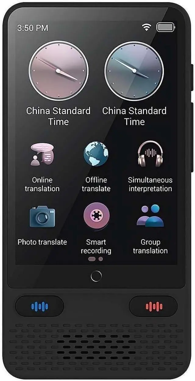 Alt view image 2 of 7 - Pro Portable Audio Translator Device with AI, Real-Time Voice & Photo Translation in 138 Languages, Offline Support, 3.0" HD Screen, Long Battery Life for Travel Study