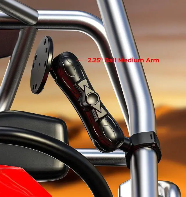 Alt view image 7 of 7 - 2.25" Ball Large Double Socket Arm, 8.44" Length Aluminum Alloy Heavy-Duty Medium Arm, Compatible with RAM Mounts D Size 2.25" Ball Components, for Fish Finder Mount, Marine Electronic Mount