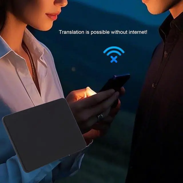 Alt view image 2 of 7 - AI Language Translator Device BT 5.3,138 Languages Real Time Translation, Offline 11 Languages Portable Translator for Travel Business, Ultra Slim 5mm Voice Translator
