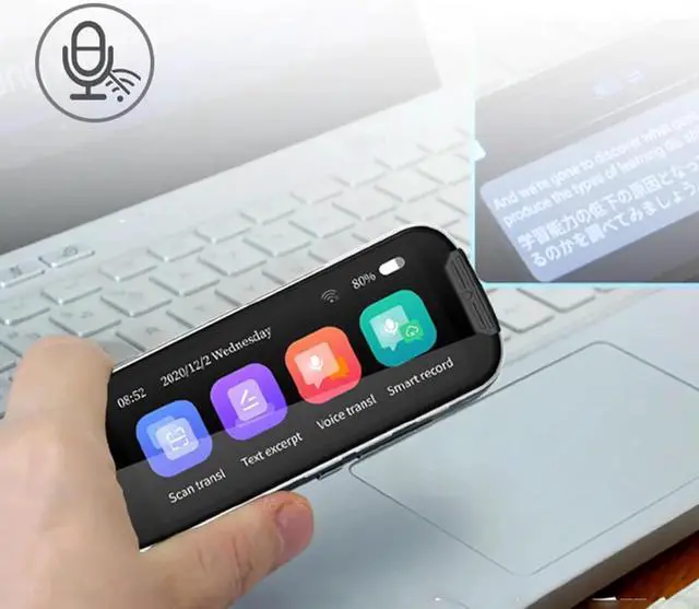 Alt view image 2 of 7 - Smart Language Translator Pen with AI Technology for Online Voice Translations in 134 Languages Portable, Offline Scan and Multi Function for Business, Learning, Travel