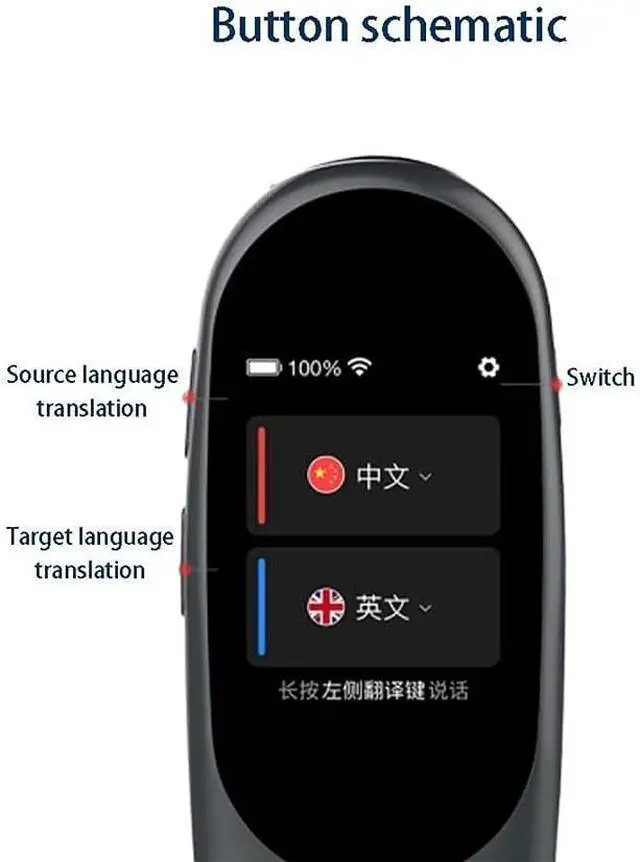 Alt view image 5 of 7 - Translator Device Offline, Language Translator Device, Smart Language Voice 2.0 Inch Touch Sn 27 Languages WiFi Pocket Electronic Translators Learning Traveling Shopping Needed Happy Gift
