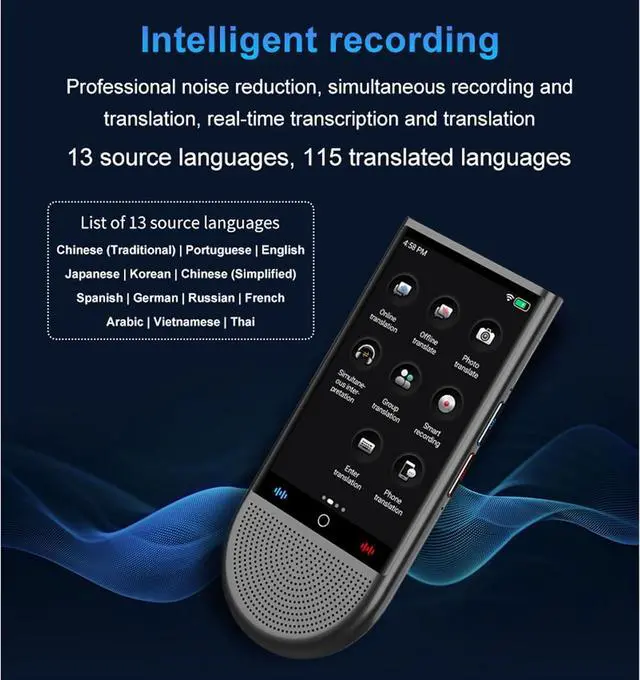 Alt view image 6 of 7 - Language Translator Device, Real Time 2 Way Language Translator with 138 Languages, Accurate Voice/Photo/Word/Offline, Translation, for Business, Learning, Travel