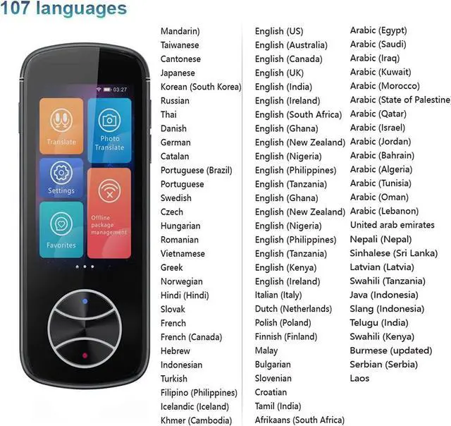 Alt view image 5 of 7 - Portable Photo Scanning Translate Device Smart Instant Language Translator Voice Electronic Dictionary Equipment 107 Online Languages|12 Offline Languages Translation Device Needed Efficency
