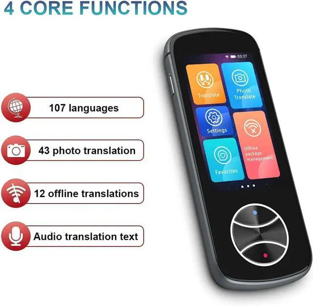 Alt view image 4 of 7 - Portable Photo Scanning Translate Device Smart Instant Language Translator Voice Electronic Dictionary Equipment 107 Online Languages|12 Offline Languages Translation Device Needed Efficency