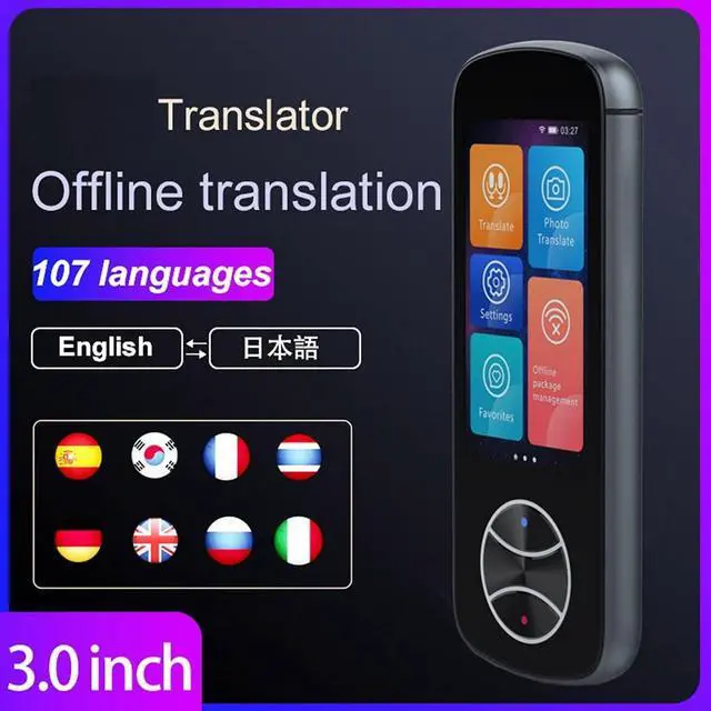 Alt view image 7 of 7 - Portable Photo Scanning Translate Device Smart Instant Language Translator Voice Electronic Dictionary Equipment 107 Online Languages|12 Offline Languages Translation Device Needed Efficency