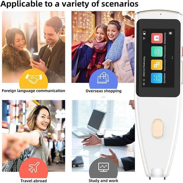 Alt view image 3 of 7 - Multi-Language Instant Voice Translator Device Photo Translation Reading Pen Smart Scanning Dictionary Pen Suitable for School Office Business Needed Happy Gift