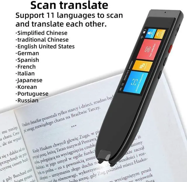 Alt view image 4 of 7 - Electronic Offline Translate Device 112 Languages Instant Voice Translator Reading Pen Smart Scanning Dictionary Pen Improve Children's Foreign Language Skills,