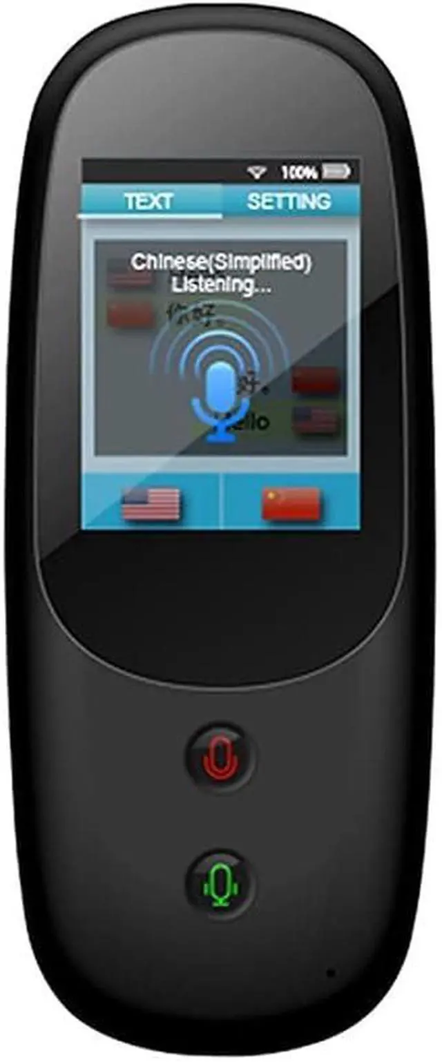 Main image of Smart Language Voice Translator Device with 3.1 Inch Touchsn 51 Languages rt Photo Translation SIM Card WiFi Hotspot