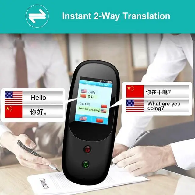 Alt view image 4 of 7 - Smart Language Voice Translator Device with 3.1 Inch Touchsn 51 Languages rt Photo Translation SIM Card WiFi Hotspot