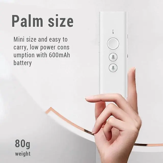 Alt view image 5 of 5 - 40 Multi-Language Instant Voice Translator Portable Wireless Smart Voice Translator Online Russian Language Learning (Black)