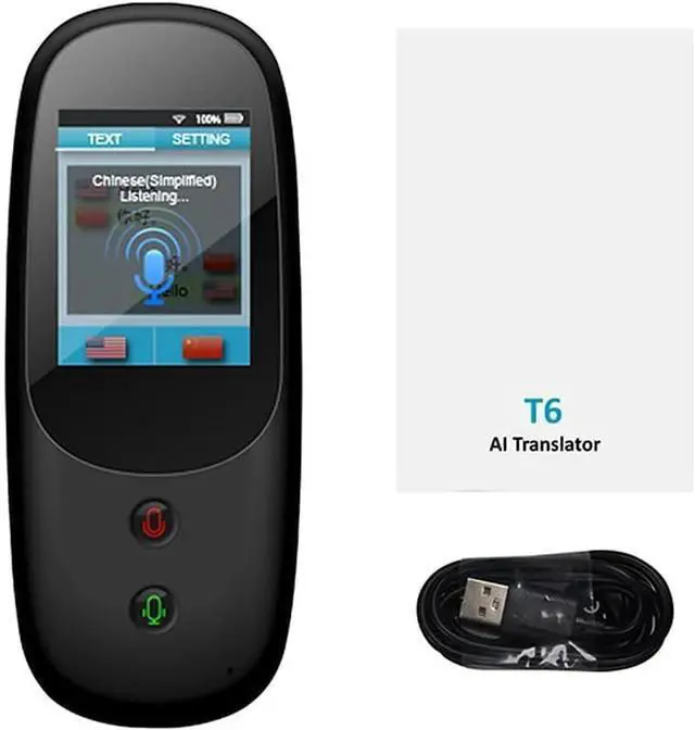 Alt view image 3 of 7 - Smart Language Voice Translator Device with 3.1 Inch Touchsn 51 Languages rt Photo Translation SIM Card WiFi Hotspot