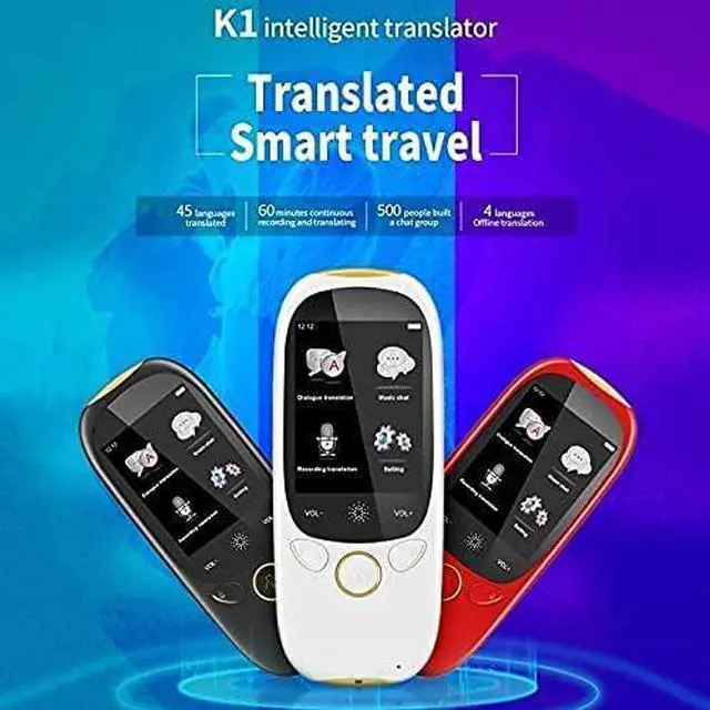 Alt view image 3 of 3 - K1 2.0 Inch Sn Voice Translator Smart Business Travel AI Translation Machine 512MB+4GB 45 Languages Translator