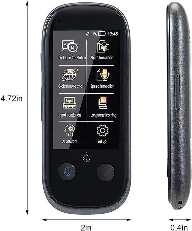 Alt view image 2 of 7 - Language Translator Device, Smart Voice & Camera Translator with 3.0 Inch Touch Sn, rt 76 Languages WiFi/Hotspot/Offline Instant for Learning
