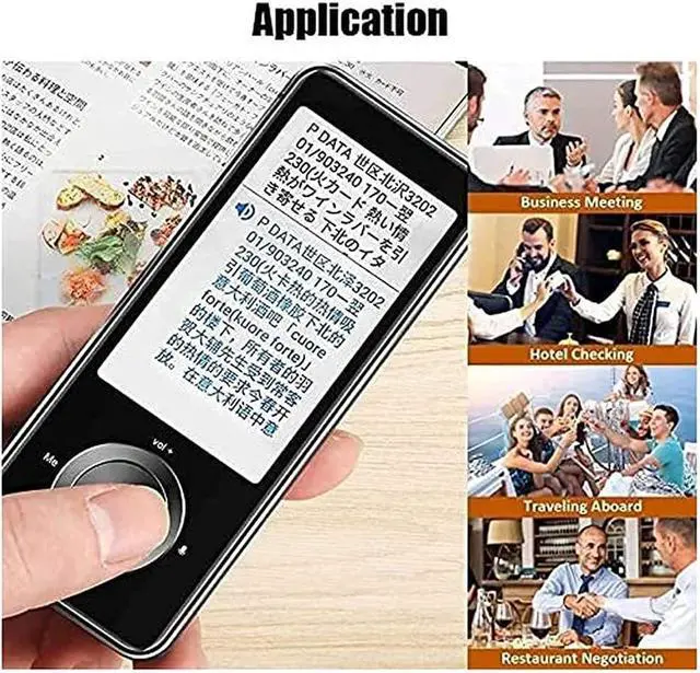 Alt view image 4 of 6 - Language Translator Device,107 Languages Mini Smart Voice Translator, 12 Languages Offline Translator WiFi/Hotspot 43 Country Photo translations Touch Screen Pocket Translator Hello Vision